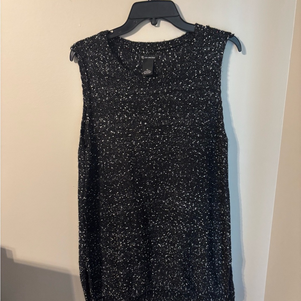 New Directions Black and White Midi Dress